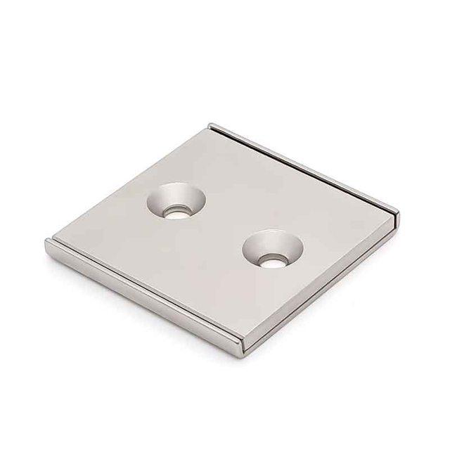 Tamanho personalizado cor logotipo n35 n52 material magnético de terras raras 20kg força forte quadrado furo escareado ndfeb canal ímã