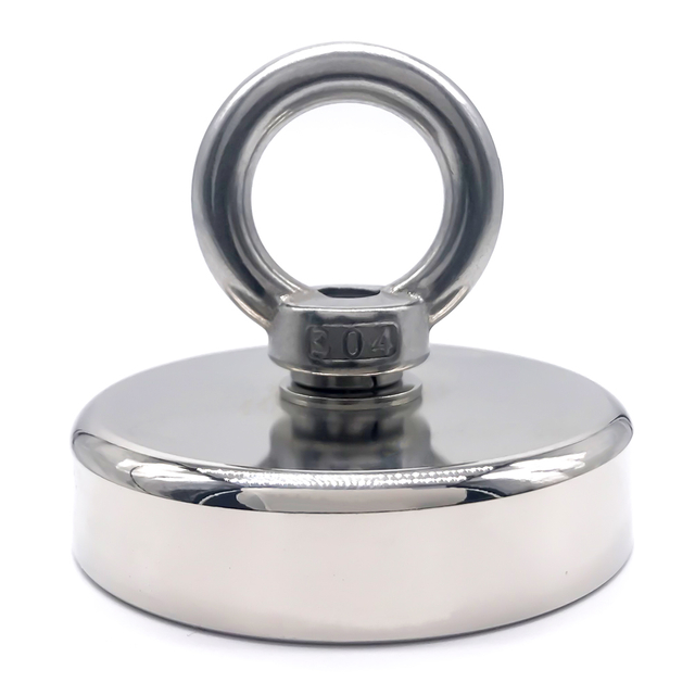 Imã de pesca de lado único com furo rebaixado 
