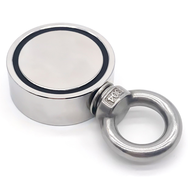 Ímãs de pesca de neodímio de dupla face com pino de olho SST 