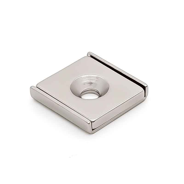 Revestimento de Ni Quadrado Industrial Permanente 5kg 10kg Bloco de Super Força Retangular Único Furo Escareado Canal de Neodímio Ímã